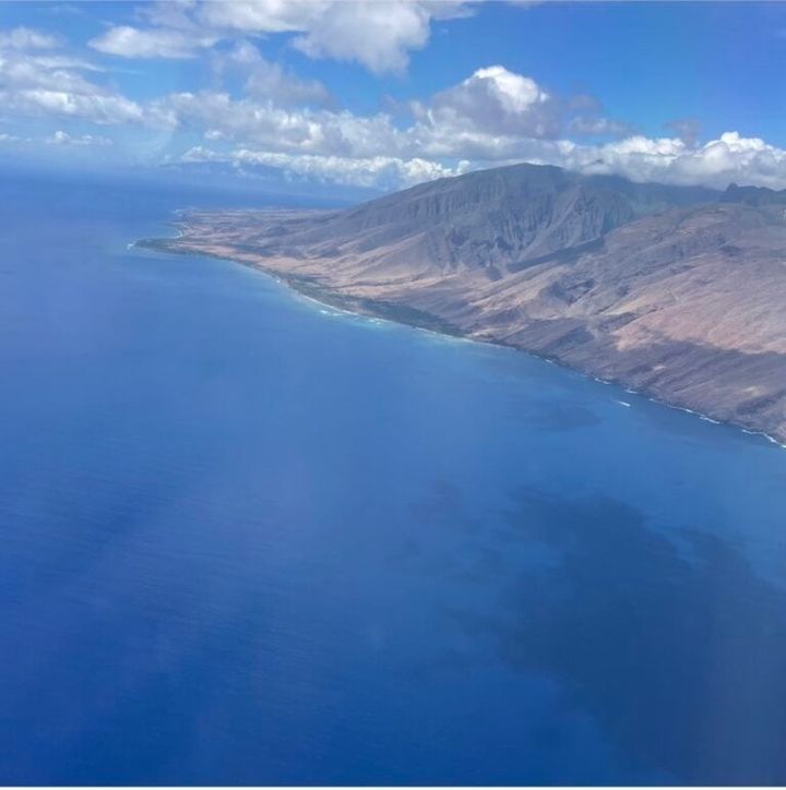 中道さん_マウイ島旅行_＠上空
