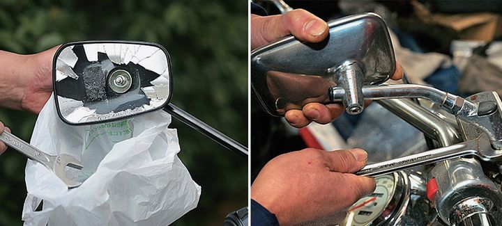 ［転んだらどう対処する？］バイクのミラーが割れた時の正しい対処法と注意点