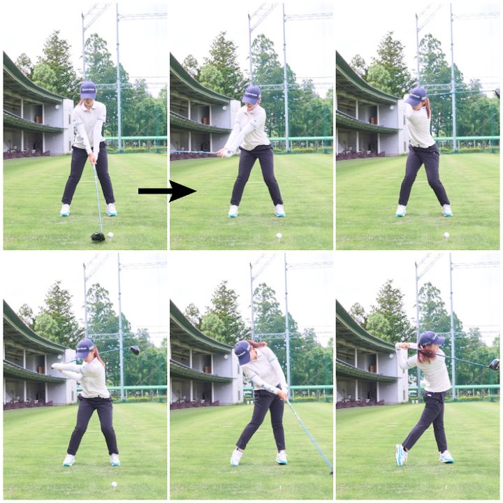 清本美波が教える飛距離アップのテク！体をタテに動かして地面反力で飛ばす