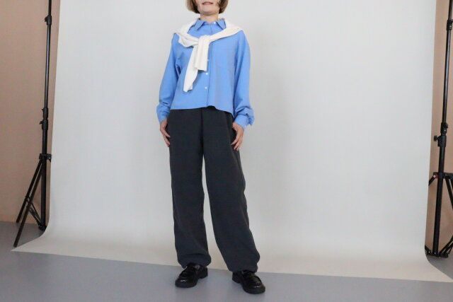 ユニクロ×ニードルズコラボのフリースワイドパンツ6