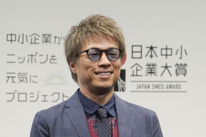 「日本中小企業大賞」に登壇した田村淳さん（撮影=2023年12月、時事通信フォト）