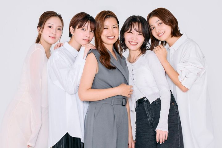 Prime Video『ラブ トランジット』シーズン3 参加者のミクさん、しおりさん、ユリさん、ひなこさん、みゆうさん