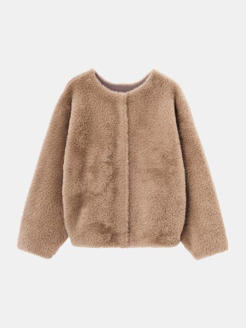 2025plst秋フェザーヤーン2WAYカーディガン