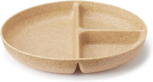 無印良品のレンジで使える ヤシの端材を使った 仕切り付きプレートのビジュアル