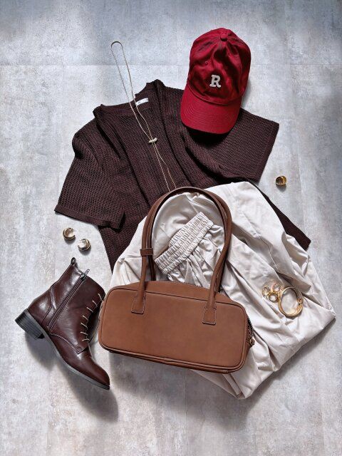 GU メッシュニットオーバーサイズプルオーバー（5分袖）Q DARK BROWN バッグ シューズ アクセサリー