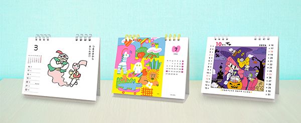 人気イラストレーター「ニシワキタダシ」「いといゆき」「はやしうき」の卓上カレンダーが登場