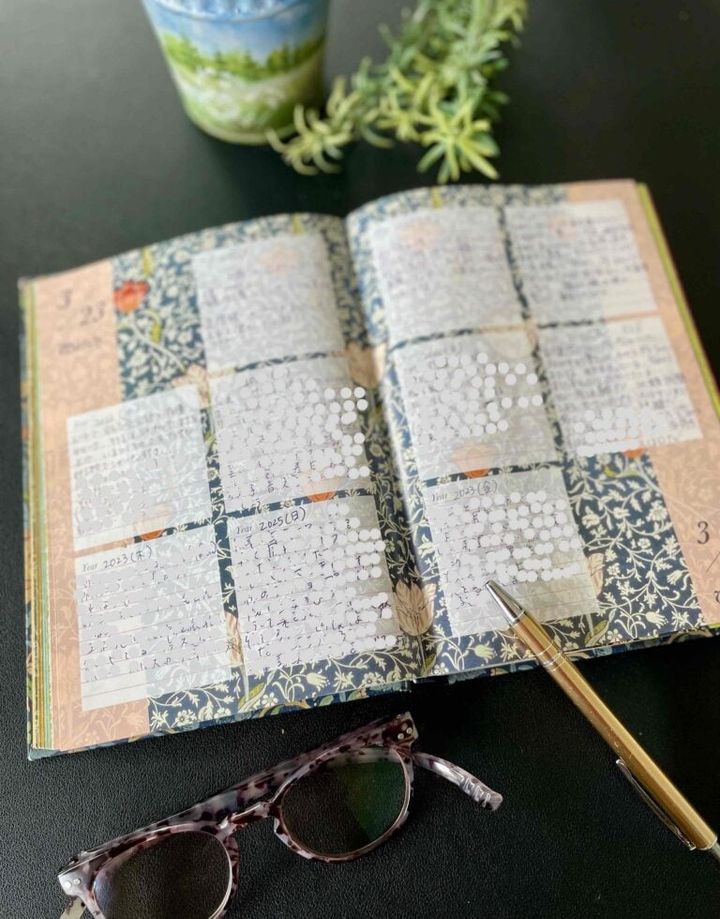 ウィリアム・モリスの日記の中面