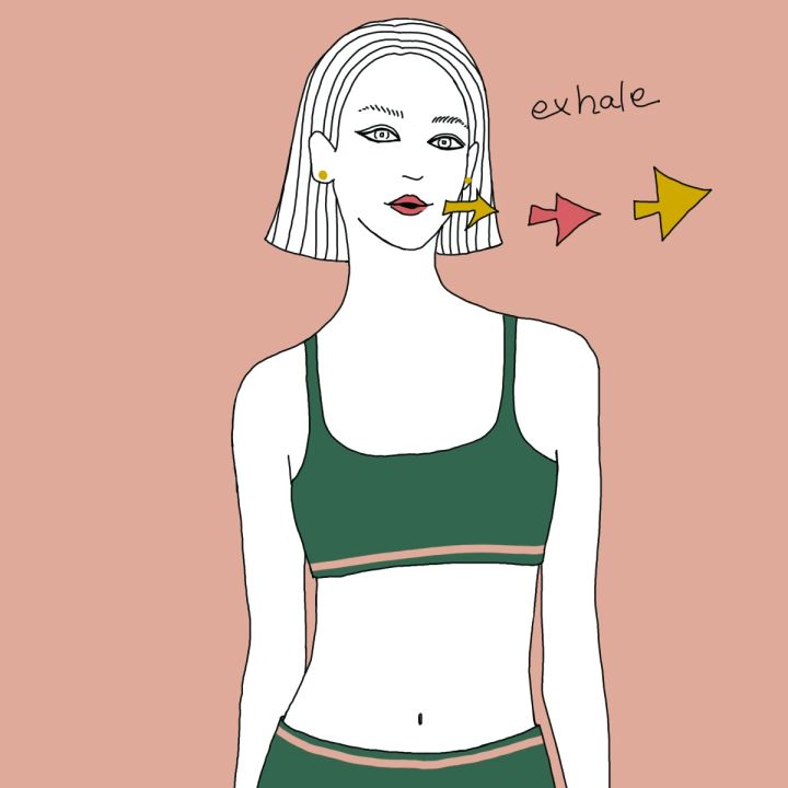 縦へその作り方、縦へそを作る呼吸法、縦へそを作る姿勢