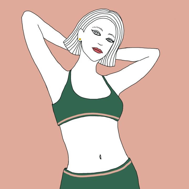 縦へそ、縦へその作り方、へそを縦長にする方法、長坂靖子