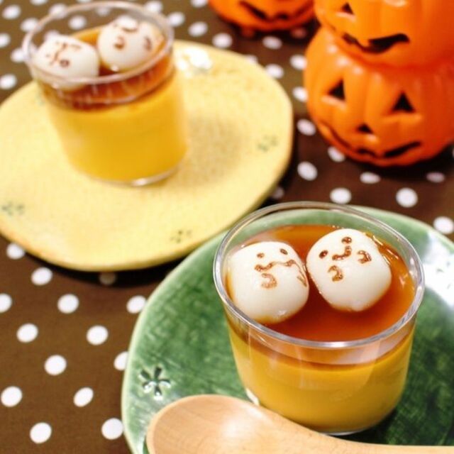みたらしかぼちゃぷりん(^^)ハロウィン感あげていきます！