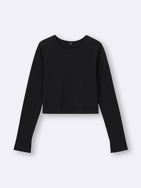 GUのリブクロップドT