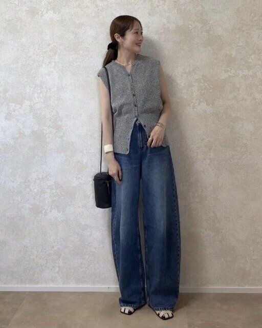 ユニクロバギーカーブジーンズ初秋コーデ