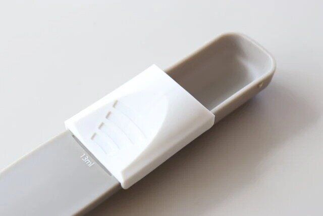 ダイソーのスライド計量スプーンの目盛り