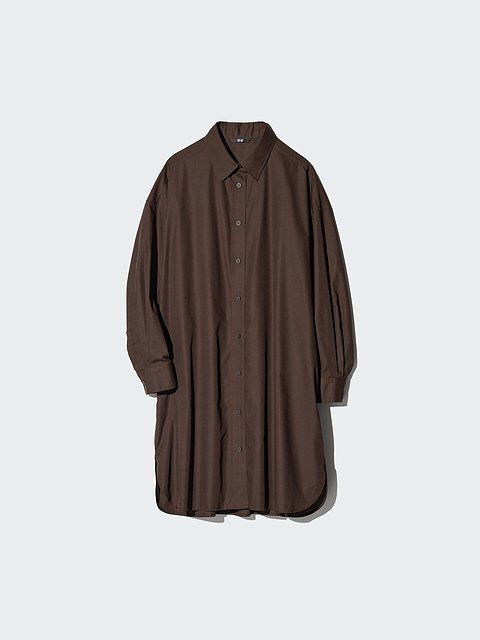 ユニクロのオーバーサイズシャツワンピース