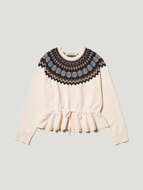 2025gu秋冬女性おすすめペプラムニットプルオーバー