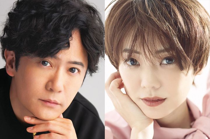 舞台『プレゼント・ラフター』に出演する（左から）稲垣吾郎、倉科カナ width=