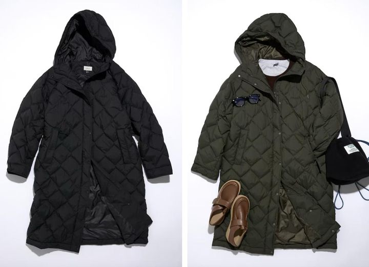 画像: NANGA 別注 キルトフーディー（ブラック / オリーブ）各¥47,300＜ともに11月上旬発売予定＞