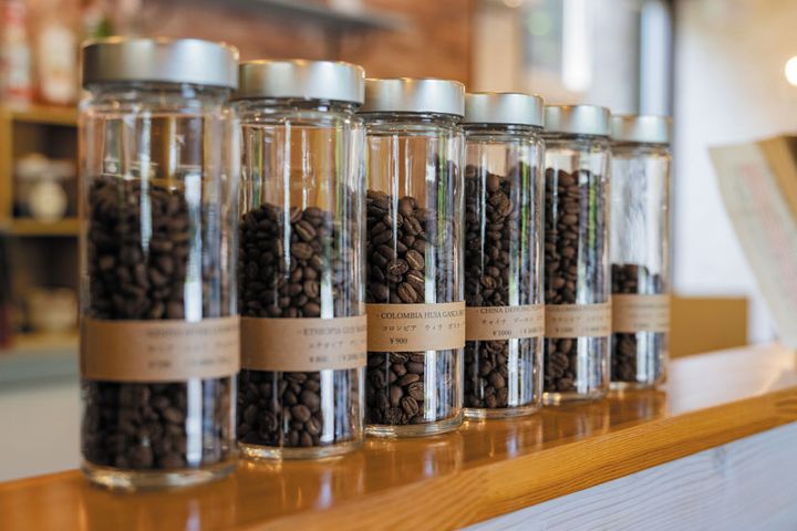 6種類のコーヒー豆から選べる浅煎りコーヒーは、後藤さんが「飲みやすくていいな」と思ったものが並んでいるおすすめのラインナップ