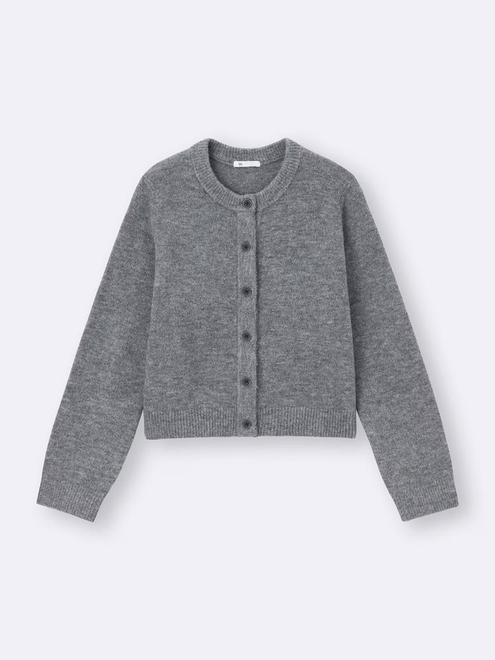 ジーユー パフニットクルーネックカーディガン 1990円（税込）