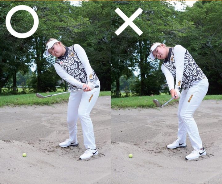 女子プロが教えるバンカー脱出法！構え方とグリップが重要