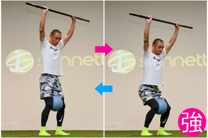 ボール挟みスクワット【内転筋・腹横筋・骨盤底筋群など】