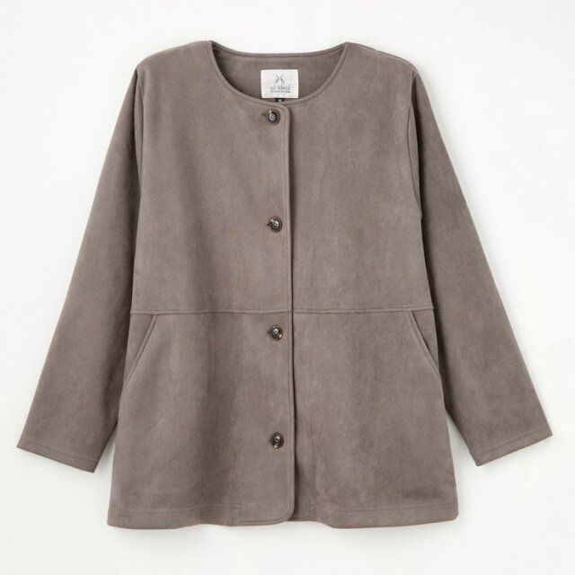 2025秋冬しまむらレディーススウェード調ブルゾン