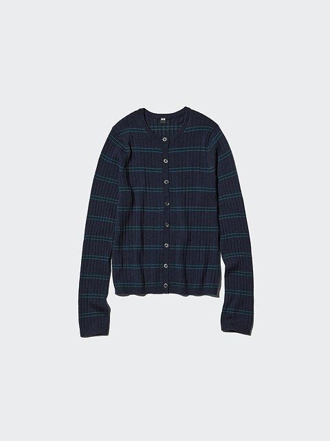 ユニクロのメリノリブクルーネックショートカーディガン