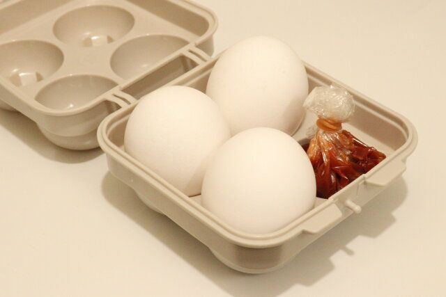 ダイソーのSOLOX 卵を衝撃から守るエッグケース（4個用）が便利