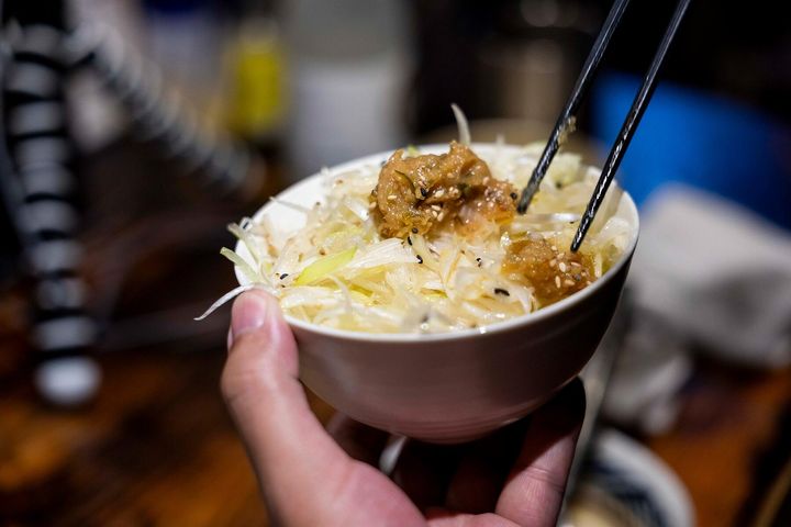 ネギと辛味噌ごはん