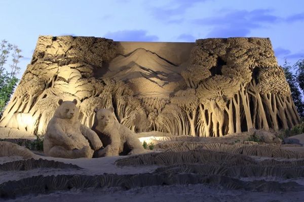 【福岡県芦屋町】28の砂像が登場する「あしや砂像展2025 ～時空を超えて～ 恐竜」開催！AR撮影体験も