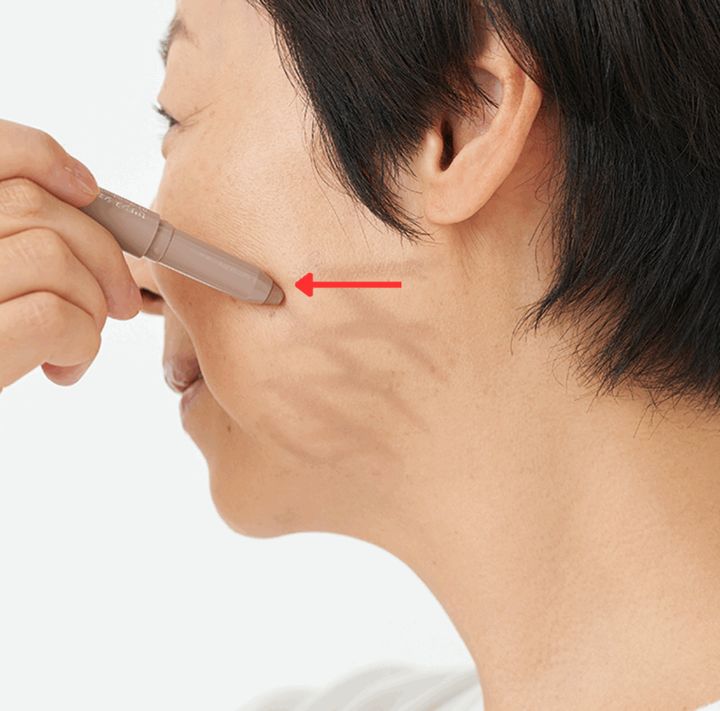 【2】格子になるように後ろから前に横線を引く