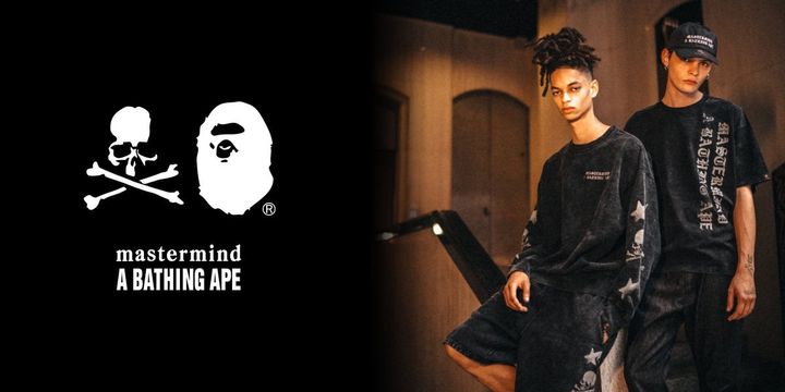 A BATHING APE®（ア・ベイシング・エイプ）×mastermind JAPAN（マスターマインド・ジャパン）によるコラボレーション。両ブランドの象徴が融合した“TROPICAL SKULL CAMO”が再び登場する。
