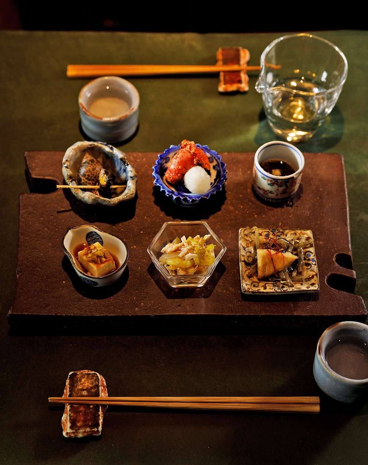 渋谷『うゆう』の「旬の豆皿６種盛り」