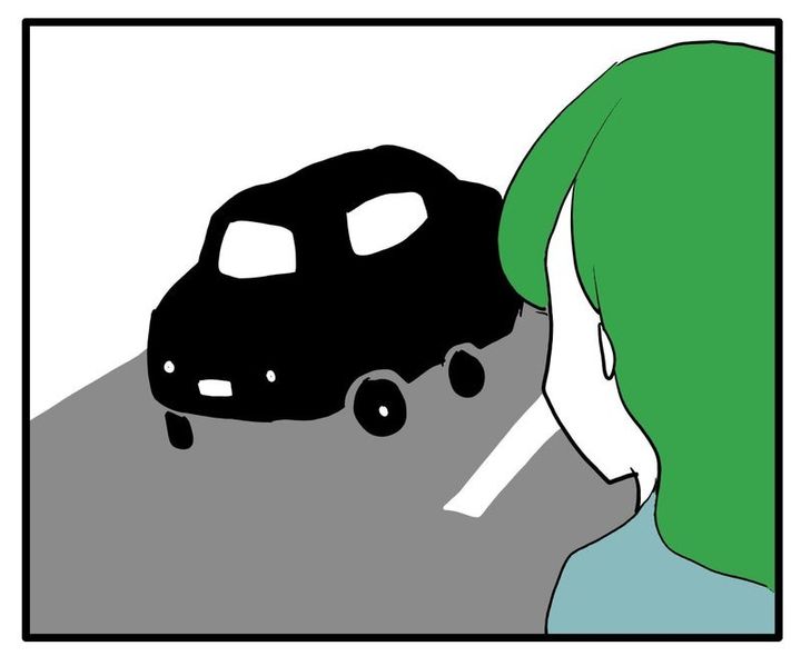 知らない車が停まってる／あべかわ