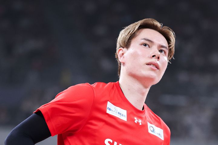 高橋藍選手（撮影：2025年10月、時事）