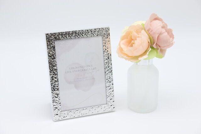 アルミフォトフレーム（シルバーカラー、L判） 使用例