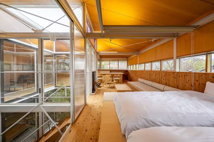 2階LDK一体型の寝室／Photo：Airbnb