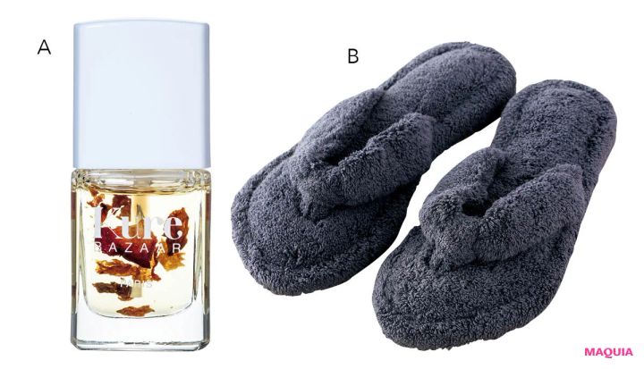 田中みな実 愛用品 マキア キュアバザー ローズ キューティクルオイル タオルサンダルスリッパ「リラックス」