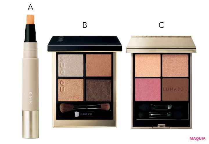 田中みな実 愛用品 マキア RMK コレクティング ヴェール コンシーラー 03 SUQQU シグニチャー カラー アイズ 15 ルナソル アイカラーレーションN 06 