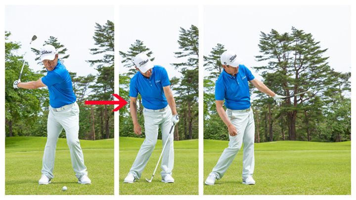 60~70ヤードの距離から確実にグリーンに乗せるには？左手を長く使うイメージが重要