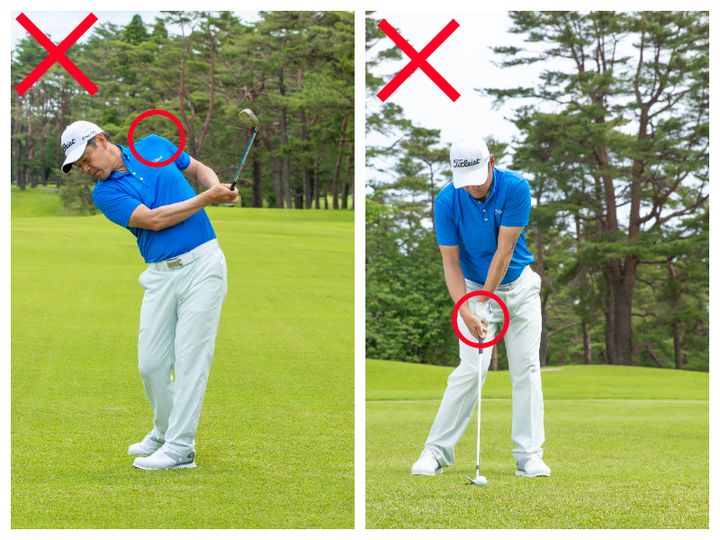 60~70ヤードの距離から確実にグリーンに乗せるには？左手を長く使うイメージが重要