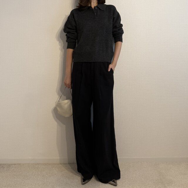 ゆるめのワイドパンツでモードに振り切る！