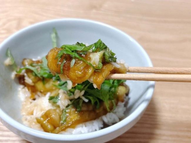 茄子の蒲焼丼