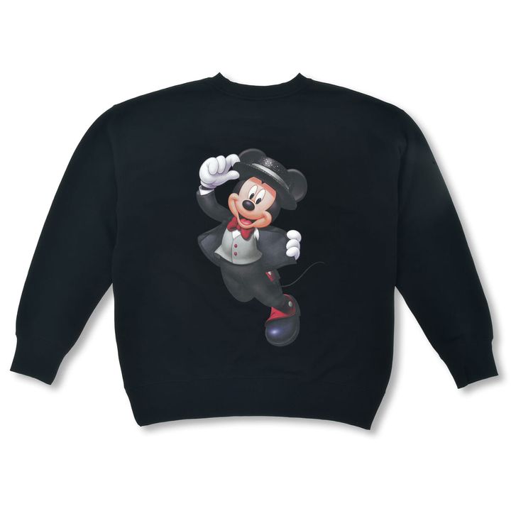 ミッキー 長袖トレーナー ブラック HAPPY BIRTHDAY MICKEY
