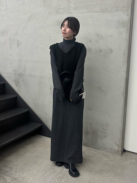 ニットベストコーデ5