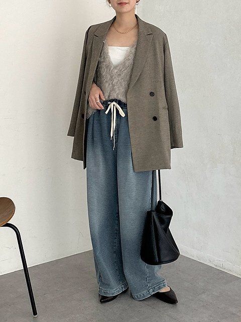 ニットベストコーデ3