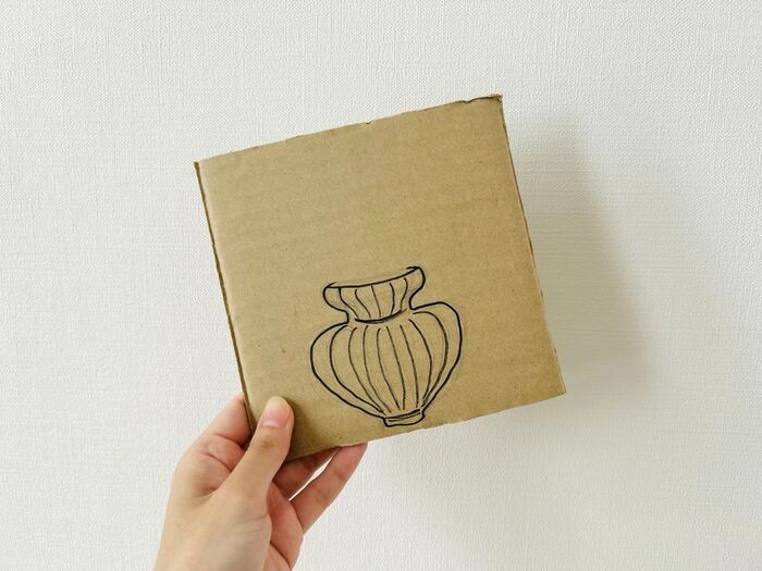 段ボールの端切れを持ってお散歩したら…とんでもなくかわいいモノができあがりました♡