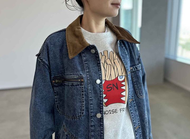 画像: 【UG】カバーオールジャケット UNDERCOVER（Mサイズ着用）¥5,990、ヘビーウェイトスウェットプルオーバー UNDERCOVER 2 （Sサイズ着用）¥2,990 www.gu-global.com