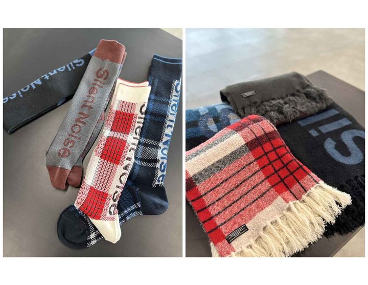 画像: 【UG】左：ハイソックス UNDERCOVER +X、ハイソックス(柄) UNDERCOVER +X ※オンラインストア及び一部店舗のみ販売 各¥590、右：ストール UNDERCOVER +X ※オンラインストア及び一部店舗のみ販売 各¥3,990 www.gu-global.com