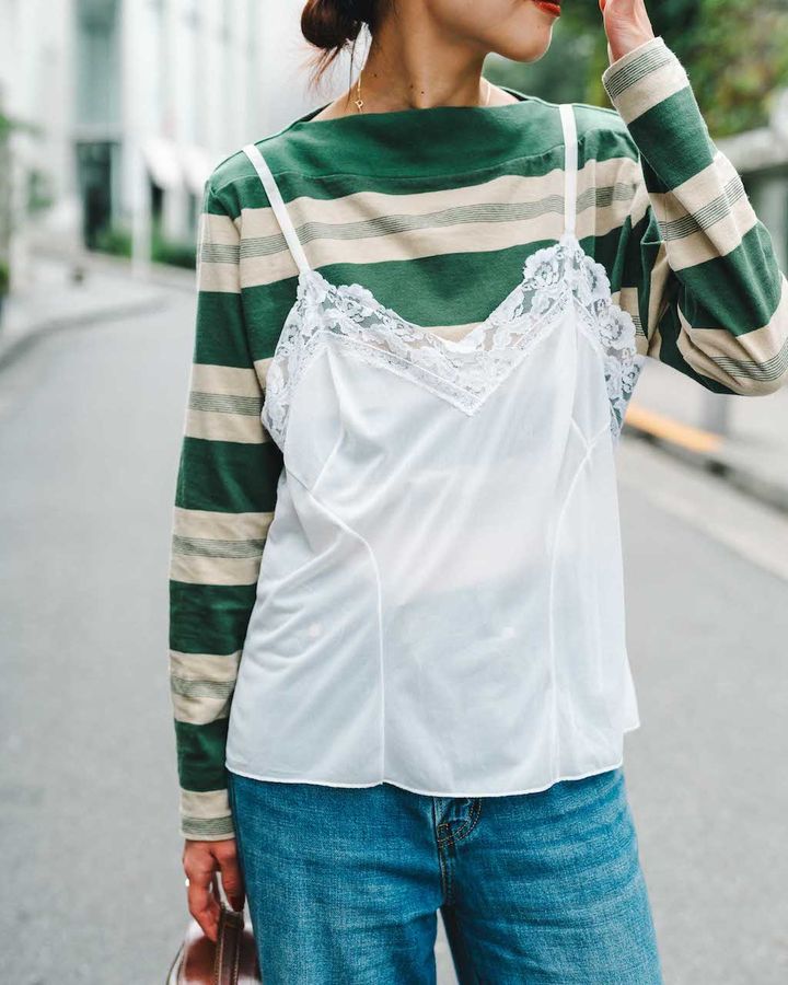 “レースアイテム”のレイヤードコーデ5選。上級者はMIXテクで甘さ加減を調整【TOKYO SNAP】